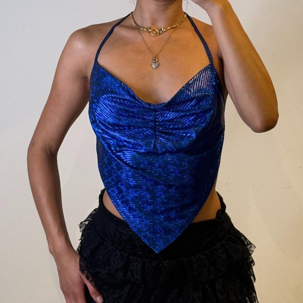 Blue Metallic Top - Picture 1 of 4